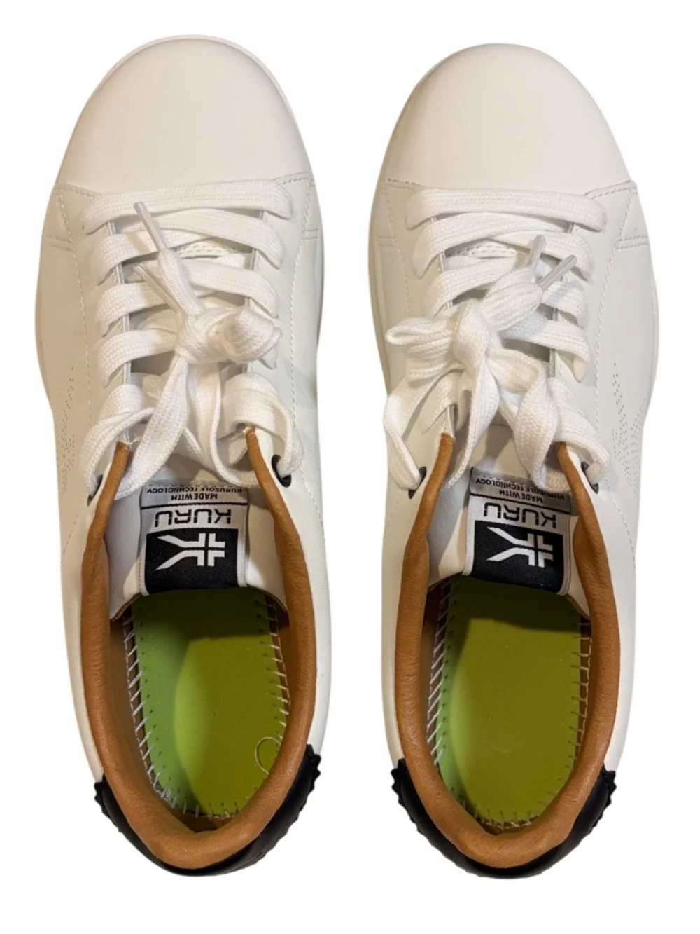 KURU new Roam White Leather Sneakers with Black Detail - Picture 9 of 16